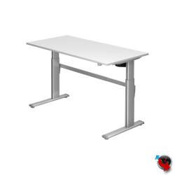 Schreibtisch-System: London: elektrisch verstellbar 70-120 cm , Platte weiss-Mass: 160 x 80 cm - sofort lieferbar ! Preishammer !!!