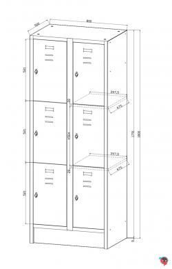 Stahl-Fächerschrank